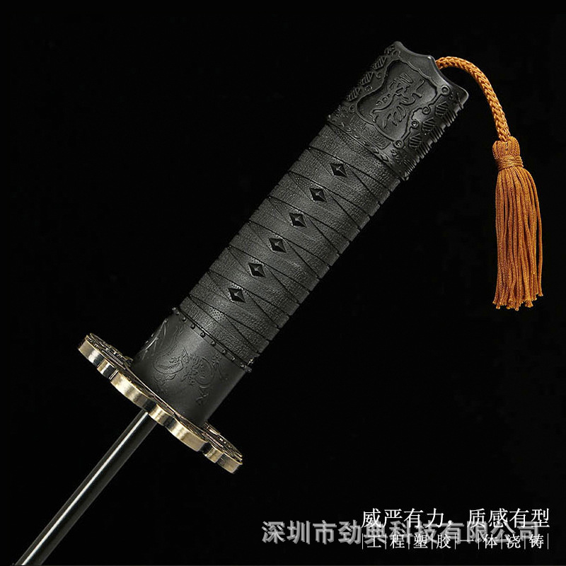 Picture of Spot Wholesale Fully Automatic Men's Folding Wind-Resistant Reinforced Thickened Creative Samurai Handle Umbrella Japanese Samurai Umbrella