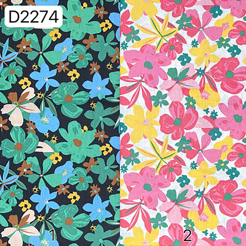 Abstract Forest Flower Cotton Poplin Printed Fabric Children's Wear Shirt Cloth Bag Spring and Summer Cotton Reactive Printing