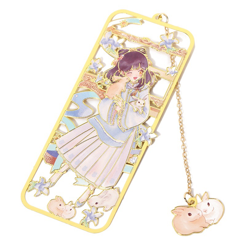 Tracing Dream Streamer Metal Bookmark Wen Chuang Small Gift Etching Craft Brass Bookmark Metal Student Supplies