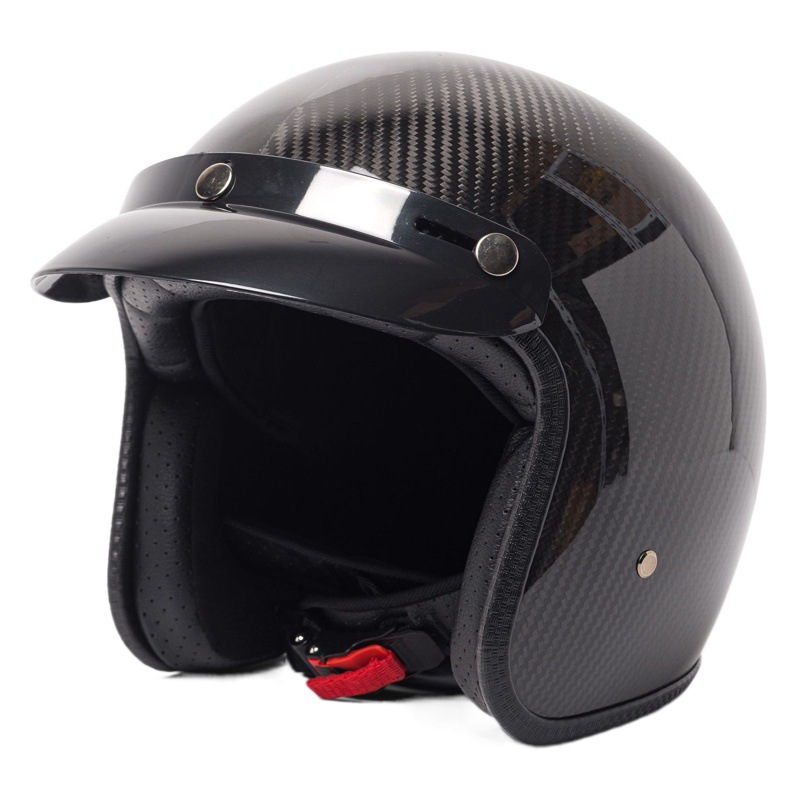 In-Stock Forged Carbon Fiber Half Helmet, Three-Quarter Helmet, Half-Covered Style, Retro, Suitable for All Seasons, for Cycling