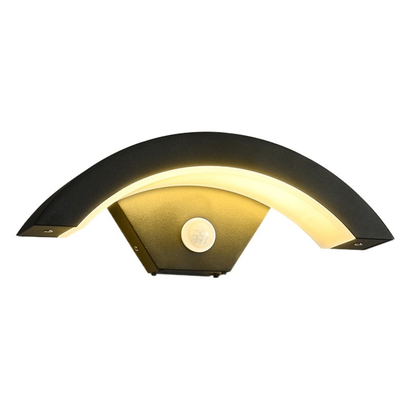 Door head induction wall lamp outdoor waterproof human body induction balcony door outdoor terrace aisle courtyard simple wall lamp