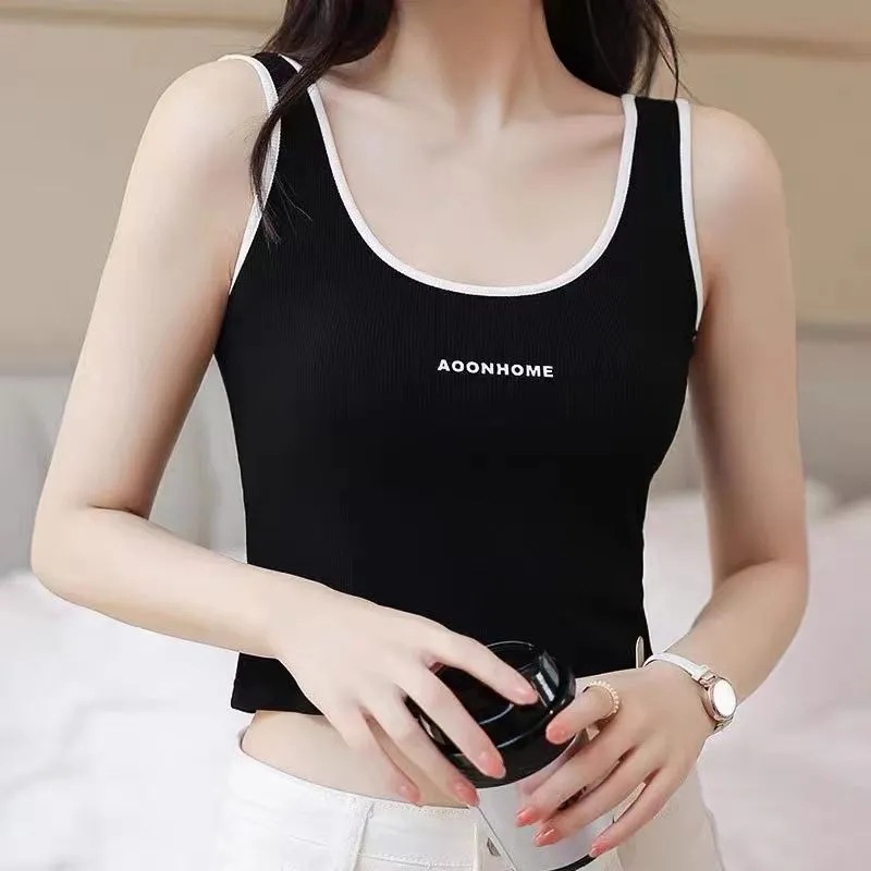 Picture of Camisole Vest Women's Summer Short Navel Base Sleeveless Letter Sports Top Vest Women's Outer Wear New Style