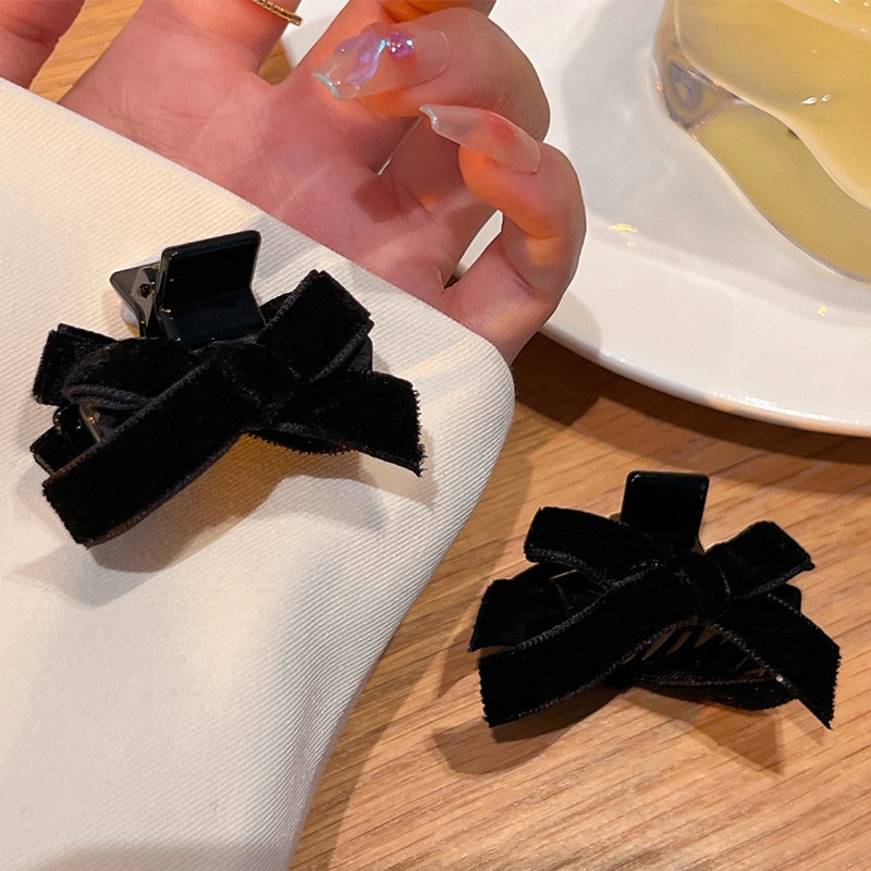 Picture of 4 suit lazy double-layer braided flocking hairpin female hair accessories side clip spring and summer simple bangs clip duckbill clip
