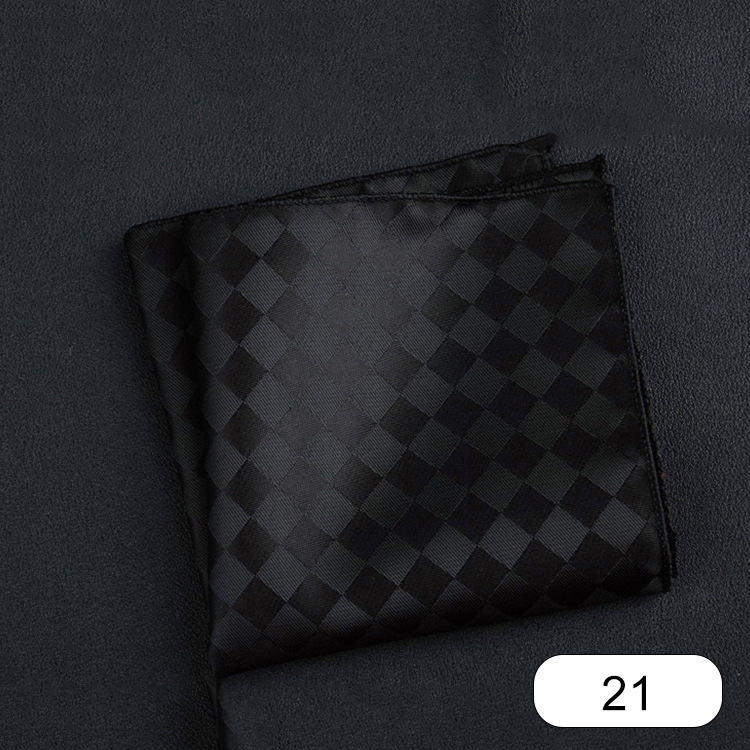 Picture of Men's suit small square scarf factory wholesale fashion polyester fashion accessories vintage embroidery pattern pocket towel men's clothing