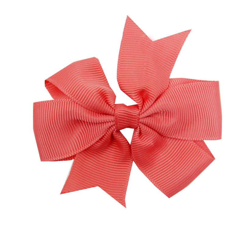 Picture of European and American New Kidsren's Hairpins 8cm Swallowtail Bow Hairpin V-Shaped Ribbed with Bow Hair Accessories Head Flower