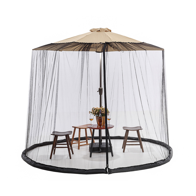 Picture of Outdoor courtyard parasol anti-mosquito net bottom water pipe weighted windproof purse seine anti-mosquito Roman umbrella mosquito net