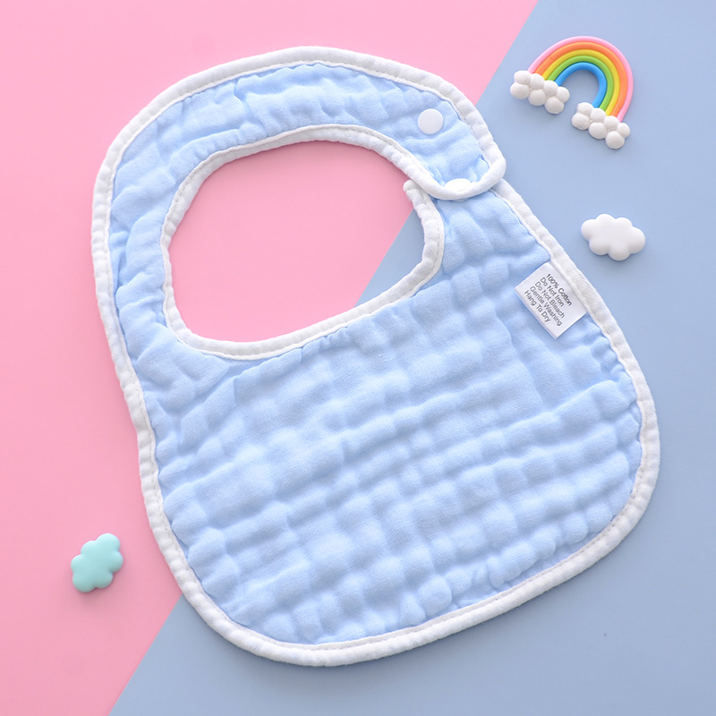 Picture of U-Shaped Bib, 8 Layers of Thickened Cotton Gauze, Plain Color, Unisex Newborn Baby Anti-Spit-Up Bib, Baby Drool Towel