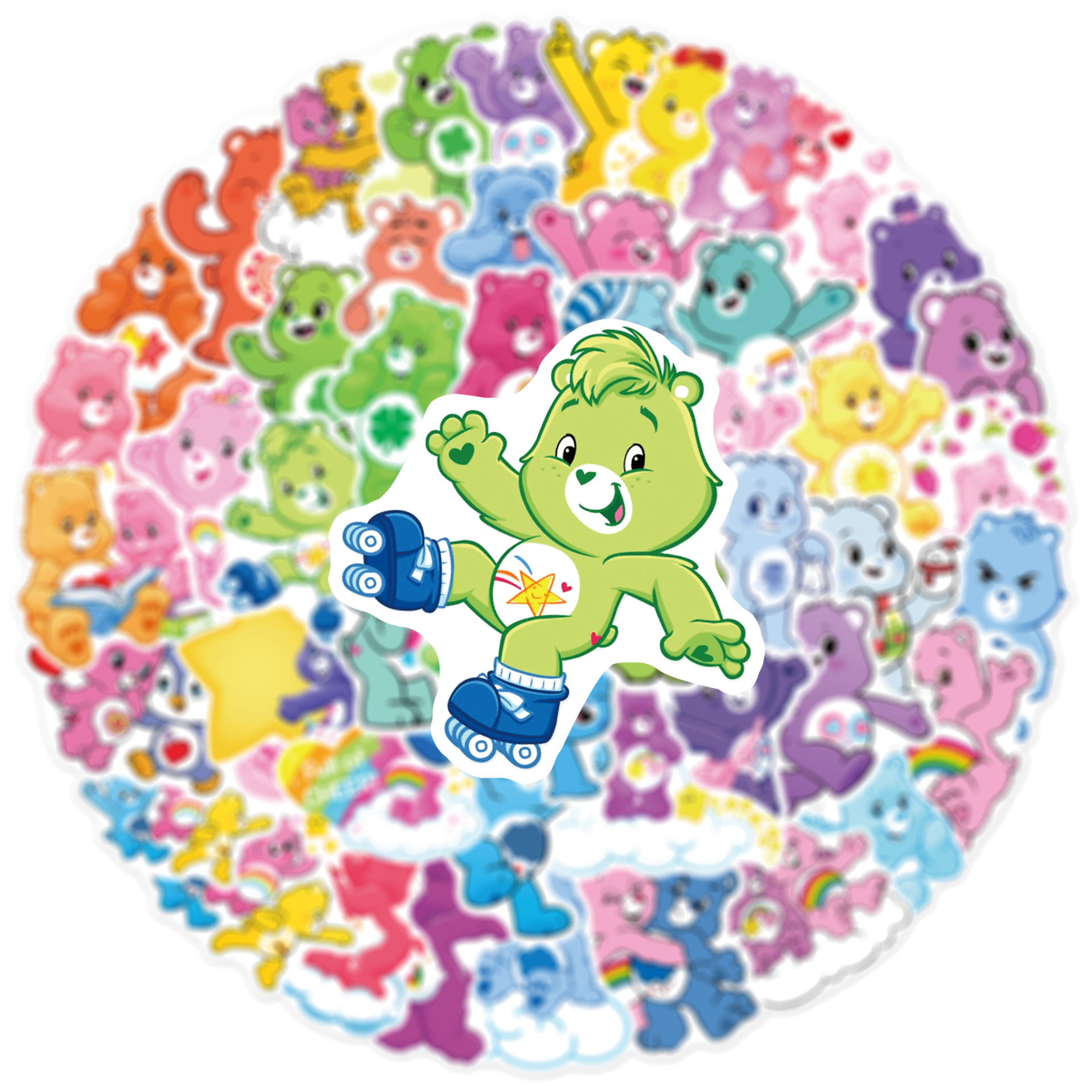 Picture of 50 cute cartoon bear graffiti stickers luggage guitar car computer waterproof PVC children stickers