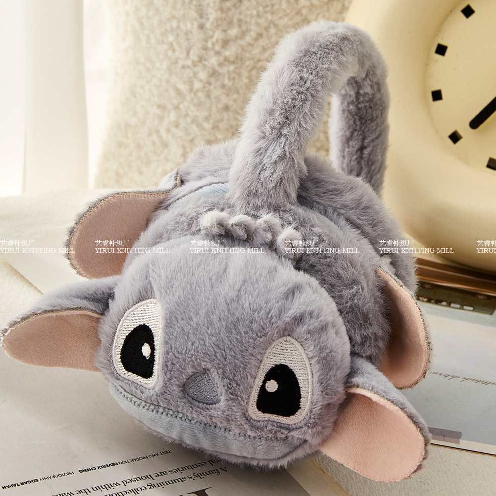 Picture of Winter Children's Cartoon Stitchai Warm Earmuffs Ear Sleeve Plush Cold-proof Anti-freeze Thickened Ear Warm Ear Protection Ear Bag