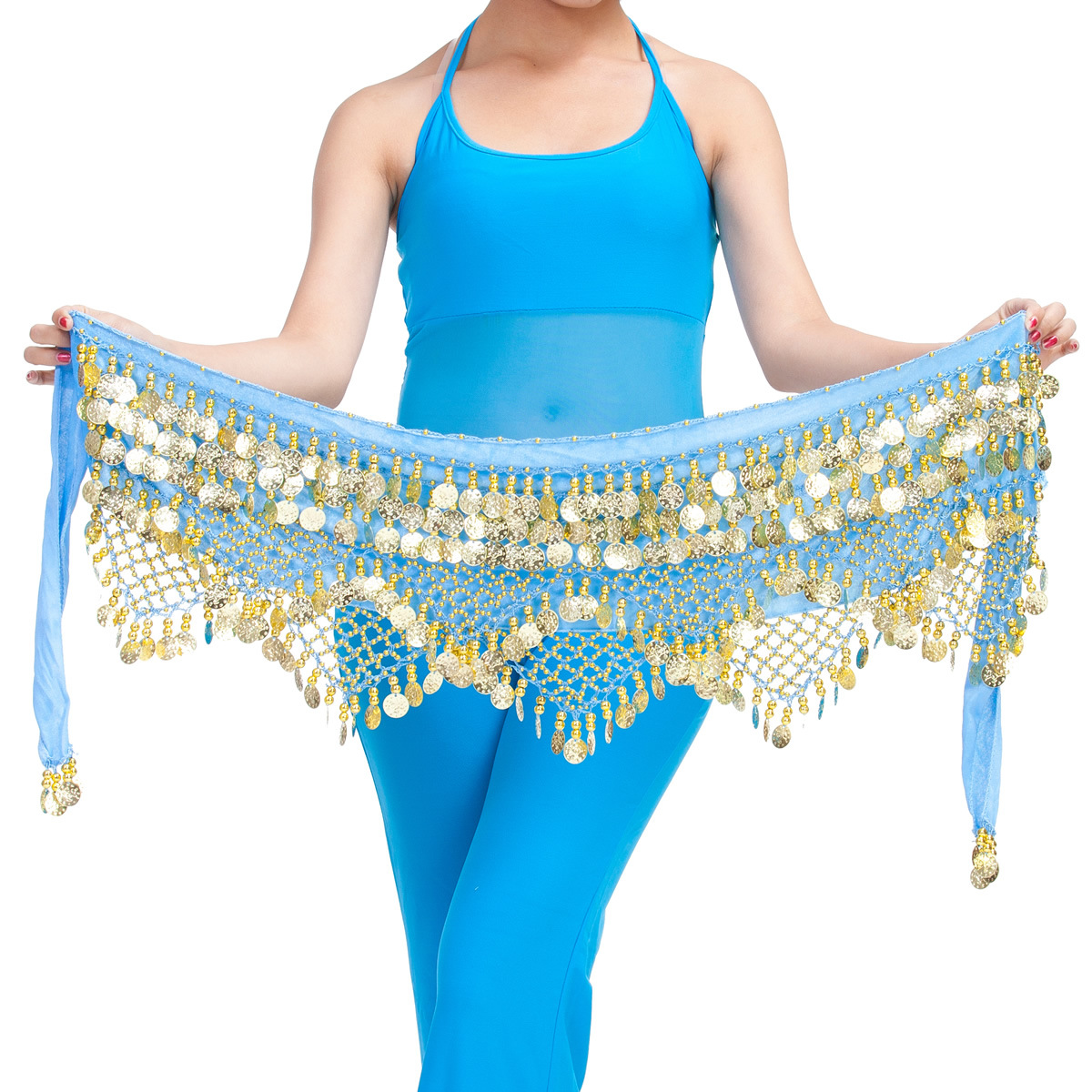 Picture of Dancer Original 320 Currency Three Straight Two Corner Waist Chain Belt Belly Dance Clothing Company Belly Dance Waist Chain