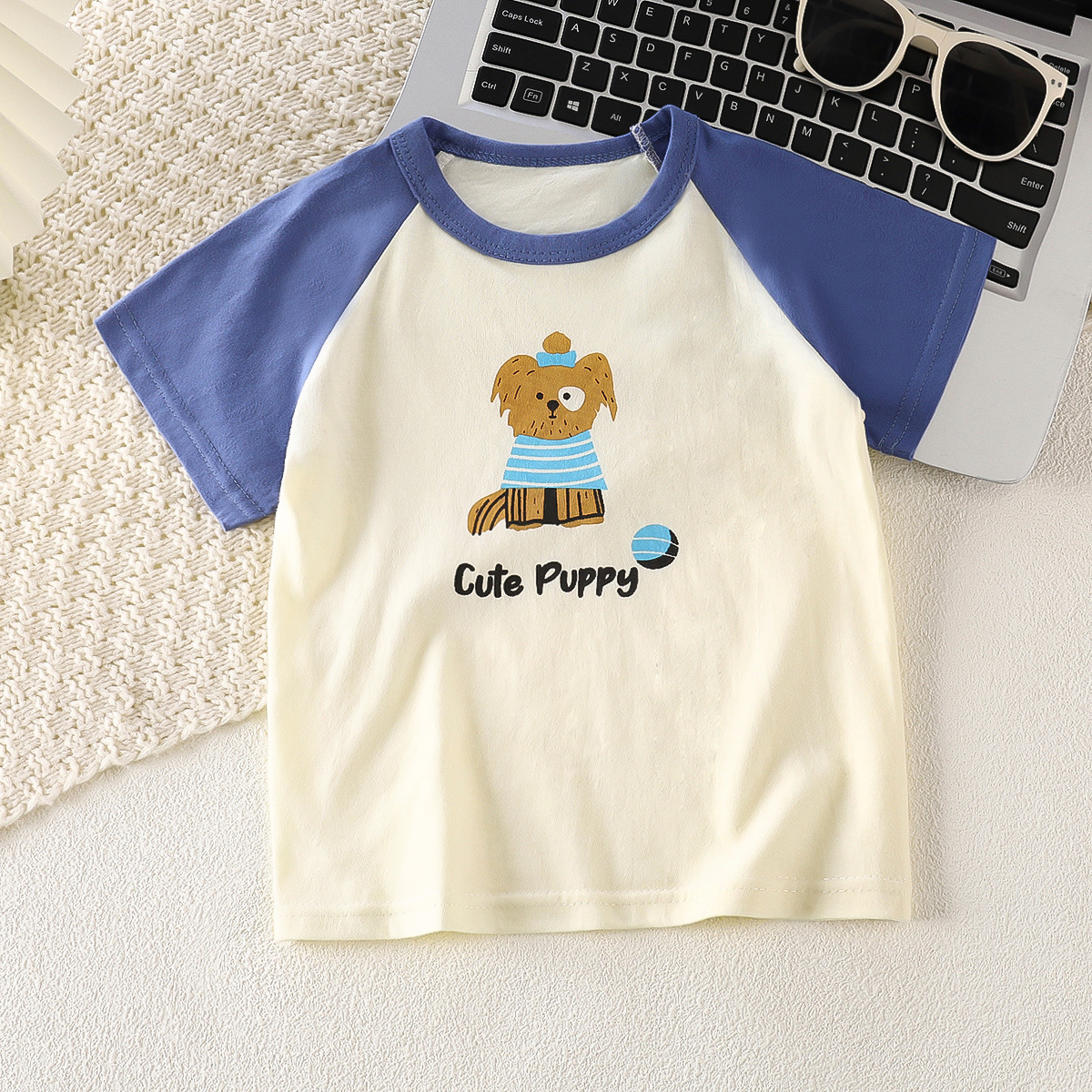 Picture of Children's Short-sleeved T-shirt Cotton New Children's Summer Baby Clothes Boys' Thin Girls' Top Summer Children's Clothing