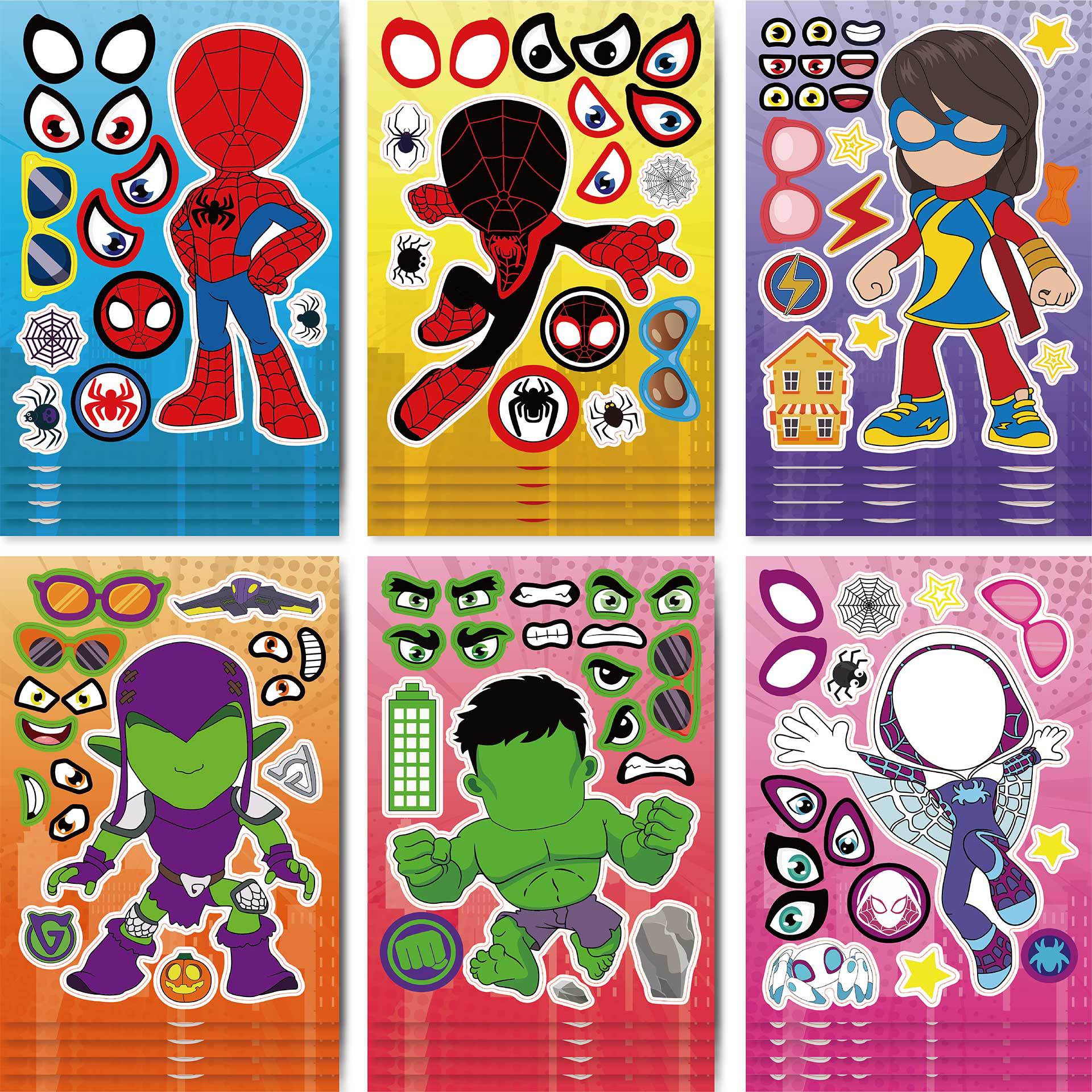 Cm2302003 Cross-Border Kidsren's Animation Cartoon Family Interactive Educational Puzzle Handbook Stickers