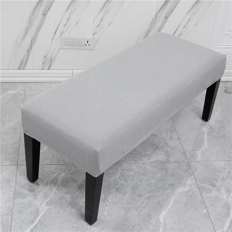 Picture of Elastic Household Long Bench Cover Corn Plaid Thickened Piano Cover Makeup Stool Cover Shoe Changing Stool Cover