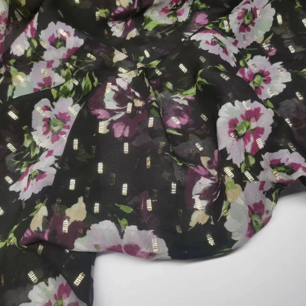 8 Mmi Silk Cotton Woven Gold Wide Fabric Breathable Skirt Fashion Fabric