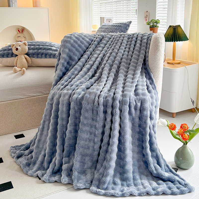 Picture of Ins Style Blanket Class A New Style Curled Bubble Velvet Casual Nap Blanket Thickened Blanket Sofa Cover Blanket Universal for All Seasons