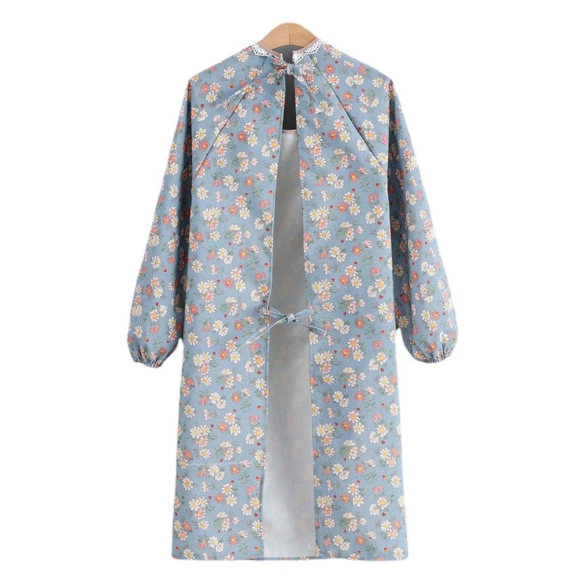 Picture of Pure Cotton Apron Kitchen Household Internet Celebrity Work Clothes Cover Clothes Special Catering and Cooking Women's New Style Clothing Fashion Waist