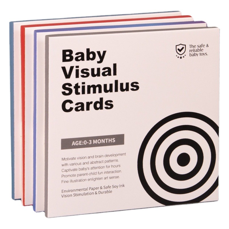 Cross-Border Black and White Card 0-3 Months Baby Black and White Pursuit Card Colorful Card Black and White Card Baby Early Education Card Flash Card