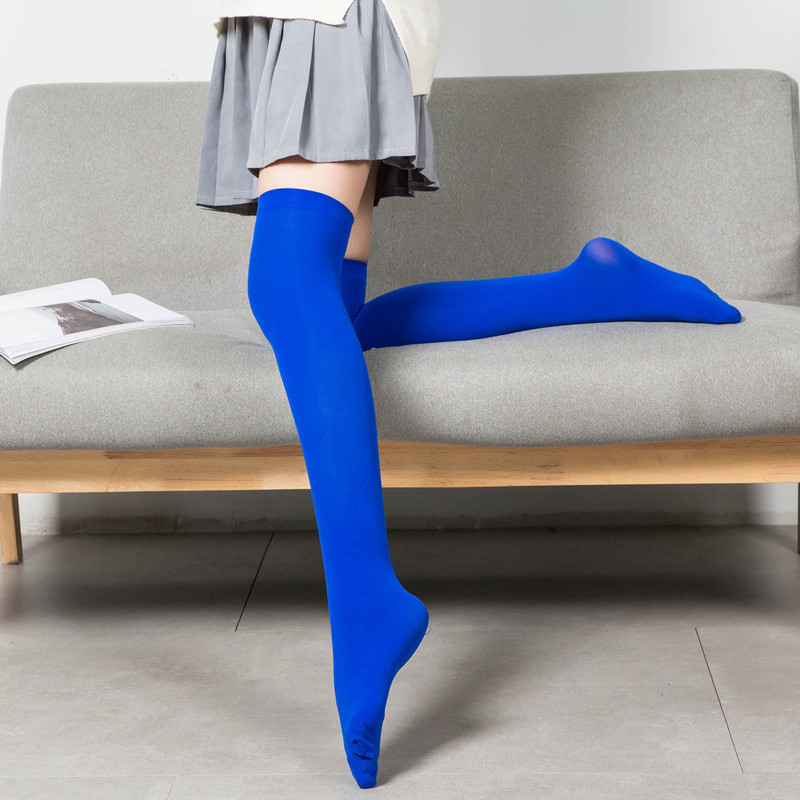 Picture of Japanese Velvet Over-the-Knee Socks Student Thigh Socks Mid-high Stockings Plus Stockings Autumn Ladies High Stockings