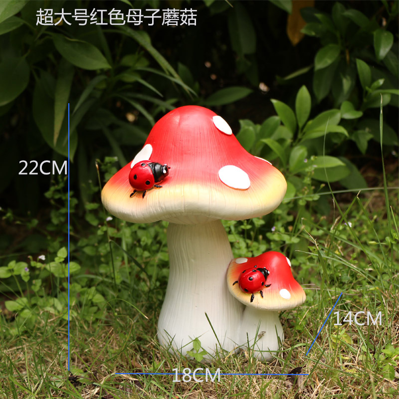 Picture of Cross-Border Outdoor Courtyard Landscape Decorations Garden Potted Bonsai Decoration Simulated Mushroom Micro Landscape Lawn Ornaments