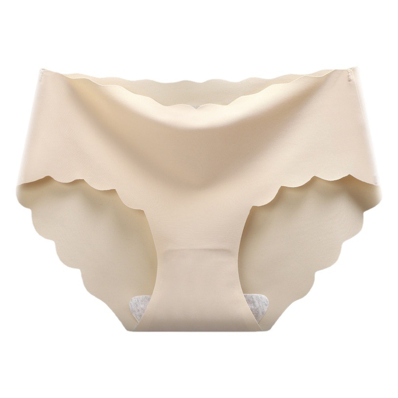 Explosions Women's Underwear Women's Breathable Ice Silk Traceless Mid-Waist Girl's Japanese Girl's Pure Cotton Crotch Triangle Shorts Head