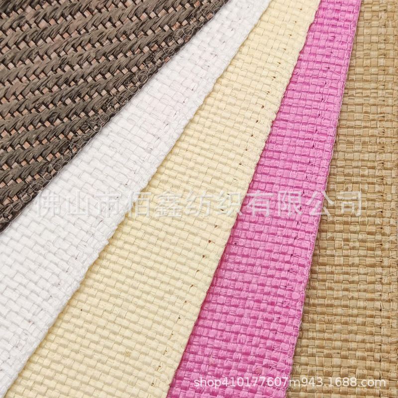 Picture of Plain PPE imitation straw fabric cross flat twill straw mat handbag luggage shoes hat material decorative table tablecloth handmade surface