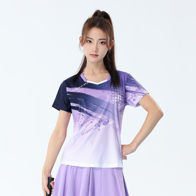 Picture of 2025 New Badminton Suit Women's Suit Quick-Drying Korean Version Men's Volleyball Table Tennis Game Training Team Suit Printing