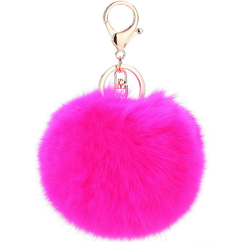 Rex Rabbit Imitation Rabbit Fur Ball Gold Pendant Artificial Fur Ball Hanging Keychain Pendant Bag Pendant Jewelry Accessories