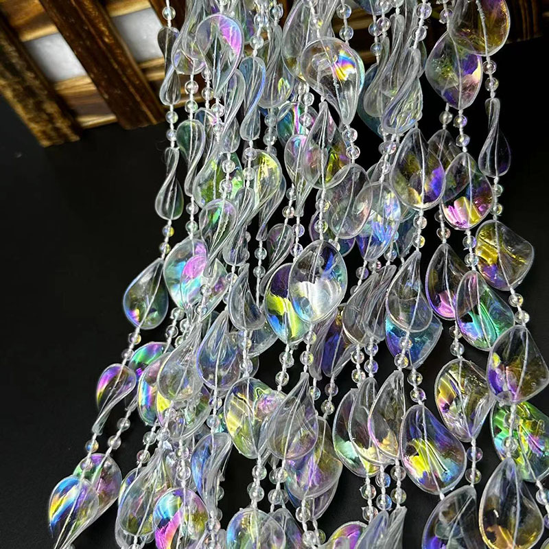 Picture of Acrylic bead curtain line curtain wedding road lead crystal string wedding scene stage ceiling decoration diy door curtain partition