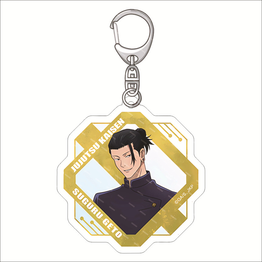Picture of Curse battle: Huaiyu Jade folding key chain Five Wu Xia Youjie Fu black seer acrylic pendant