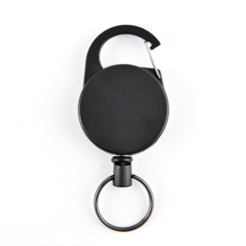 Picture of Anti-lost anti-theft keychain plastic easy pull buckle 1MM thick stainless steel wire high rebound retractable wire rope metal buckle