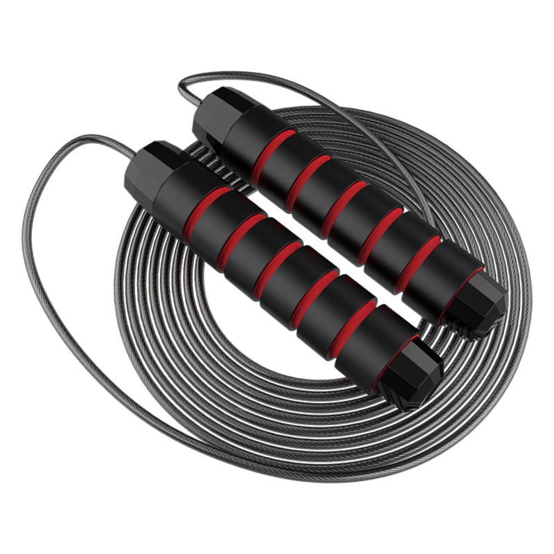 Steel wire rope skipping wholesale fitness exercise weight-bearing training rope skipping primary and secondary school students high school entrance examination racing rope skipping sporting goods