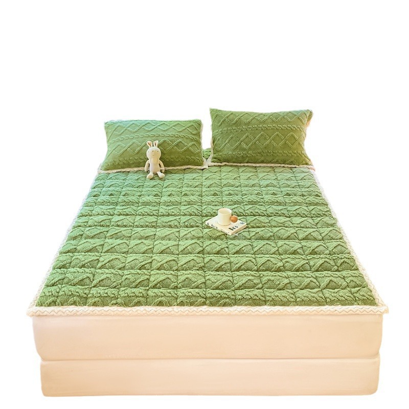 Picture of Class A Thickened Tower Fleece Mattress Cushion Household Bedroom Milk Fleece Mattress Cushion Winter Single Mattress Quilt Mattress