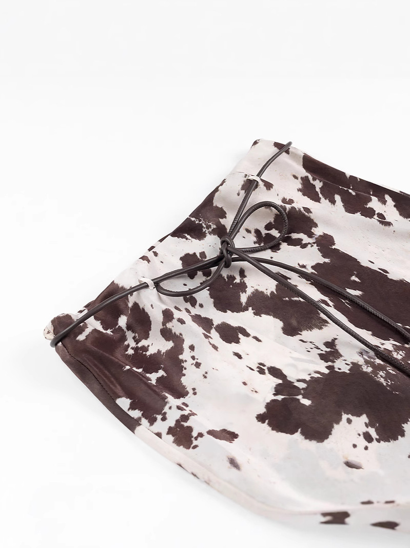 Picture of ZR foreign trade wholesale European and American style women's new animal print silk satin shirt skirt 2235108 2191108