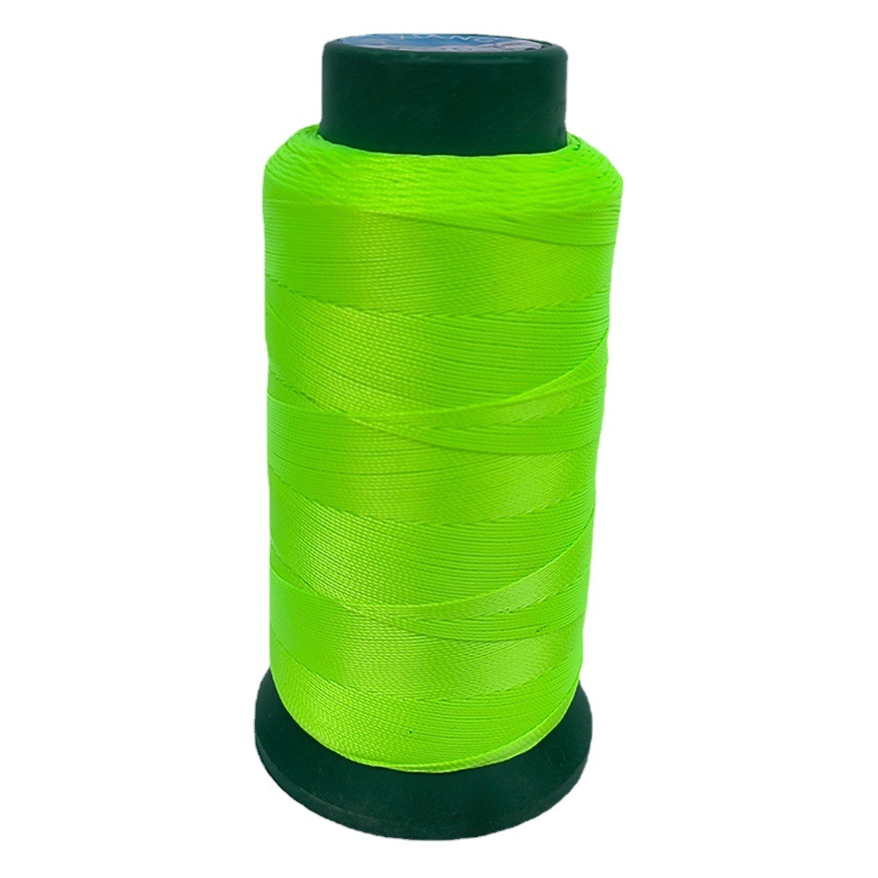 Spot finished fluorescent sewing thread 3 strands 4 strands 6 strands nylon pearlescent luggage leather 150d polyester fluorescent line