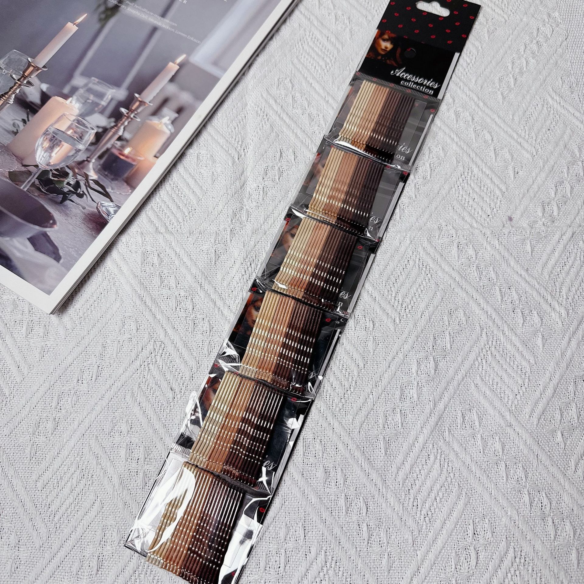 Picture of Hair clip dopamine hairpin adult hairpin packaging hairpin children's hair clip color hairpin strip hairpin