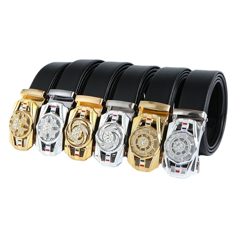 Picture of Belt Men's Time Run Belt Men's Business Trend Rotatable Automatic Buckle Pants Belt Douyin Live Broadcast Belt
