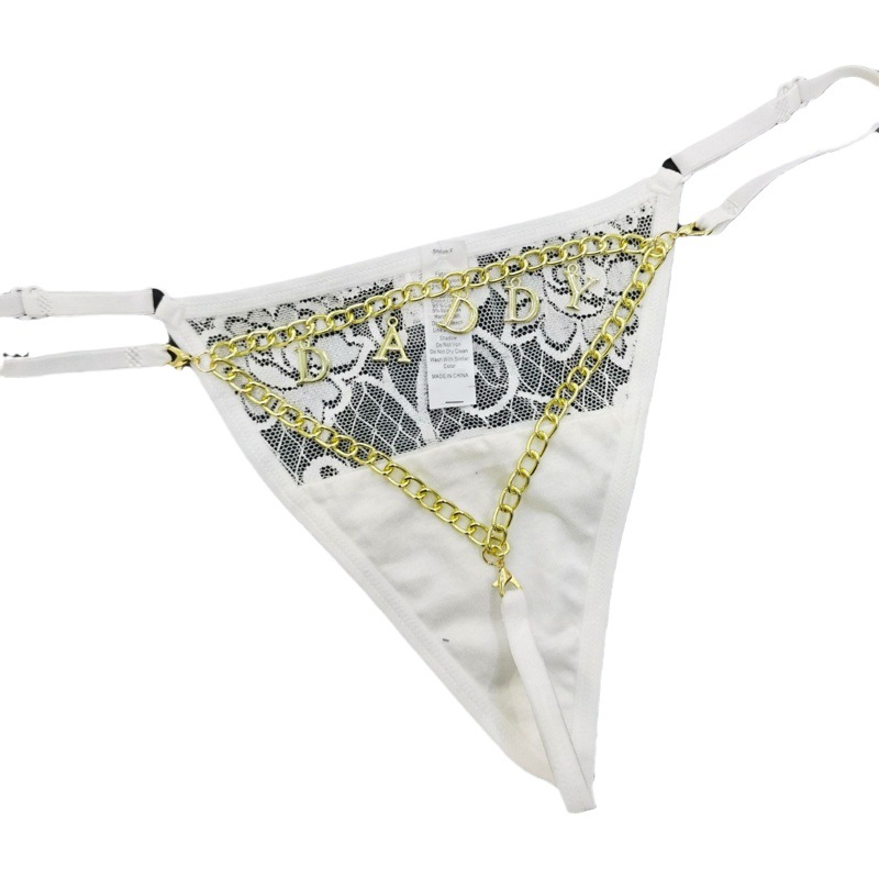 Custom change letters DIY adjustable European and American pendant chain letter underwear temptation nightclub European and American thong