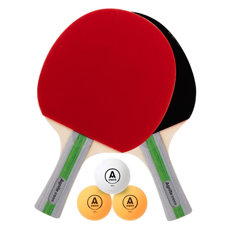 Deli Angnette F2330 table tennis racket double racket horizontal racket to send 3 balls 2 pieces of durable sports stationery