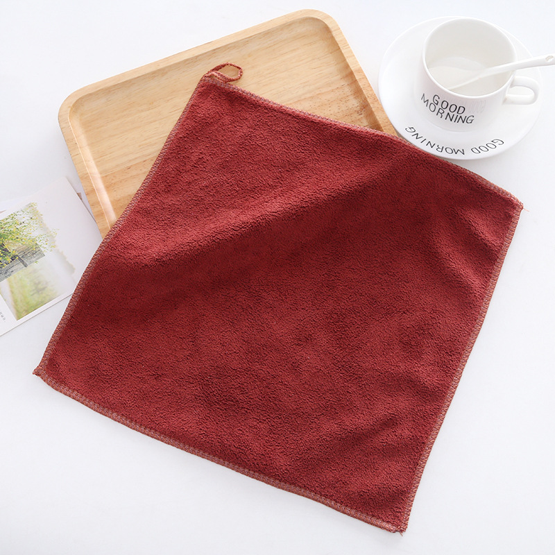 Picture of Wholesale microfiber small square 30*30 absorbent quick-drying towel kitchen cloth car towel custom logo