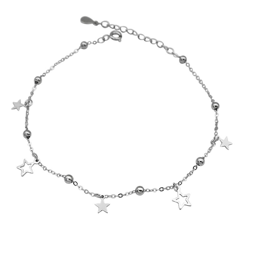 Picture of Personalized Minimalist Bead Five-pointed Star anklet s925 Sterling Silver Simple Women's Star anklet Beach Fashion Jewelry