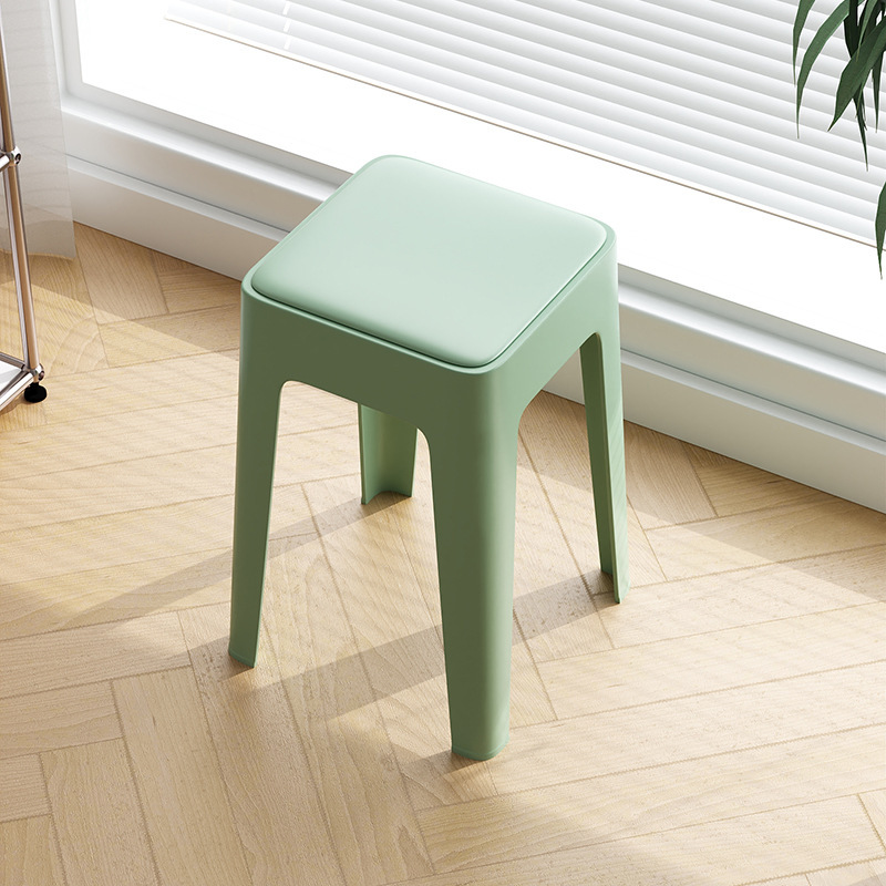 Picture of Internet celebrity plastic stool for home use thickened, stackable, modern simple high bench, soft stool, sturdy and durable for backup