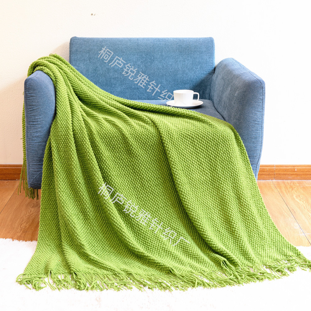 Picture of Cross-Border Simple Style B&B Decorative Blanket Air-Conditioning Blanket Nap Blanket Blanket Sofa Blanket Sofa Blanket High-End