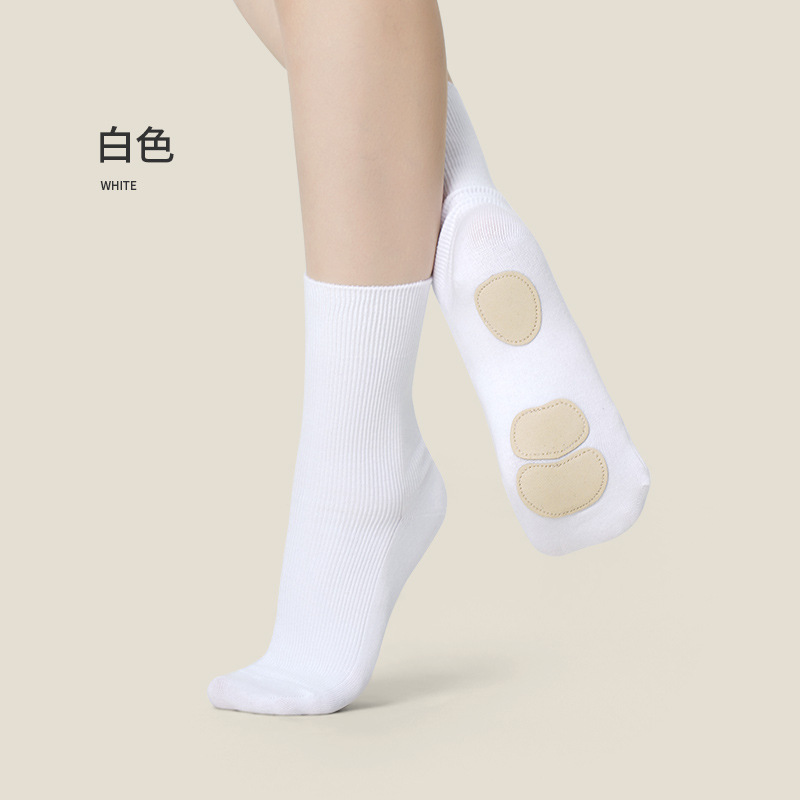 Picture of Dance Socks Non-slip Professional Women's Dancing Socks with Bottom for Adult Practice Dancing Socks Children's Mid-tube Socks with Three-piece Bottom Modern Dance Socks