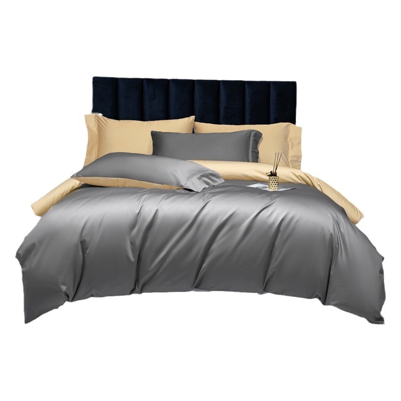 Class a Pure Color Simple Xinjiang Long-Staple Cotton Accessible Luxury Four-Piece Set Pure Cotton Bed Bed Sheets Quilt Cover Bed Bed Sheets Bedding