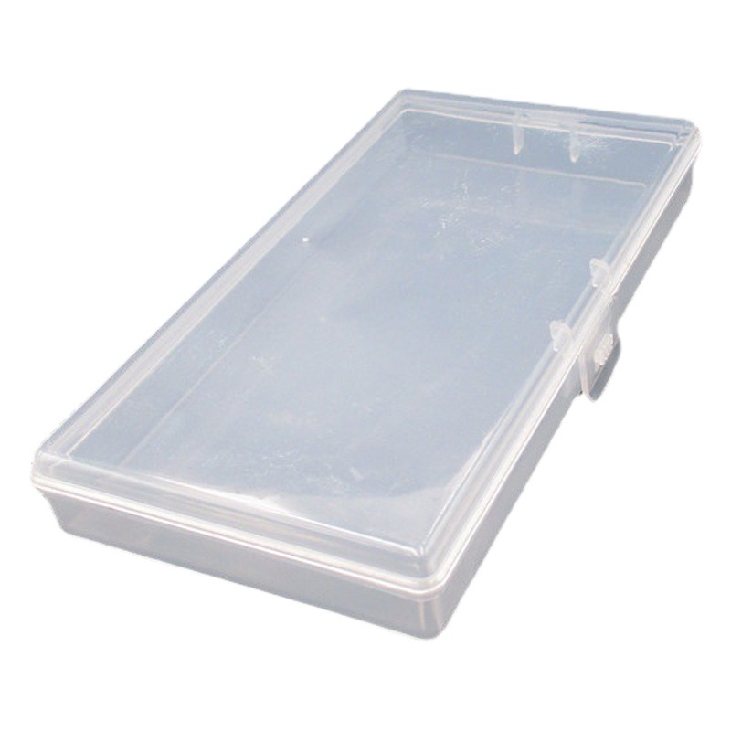 Transparent plastic PP empty box rectangular finishing box fishhook fishing gear storage box packaging components mask storage box