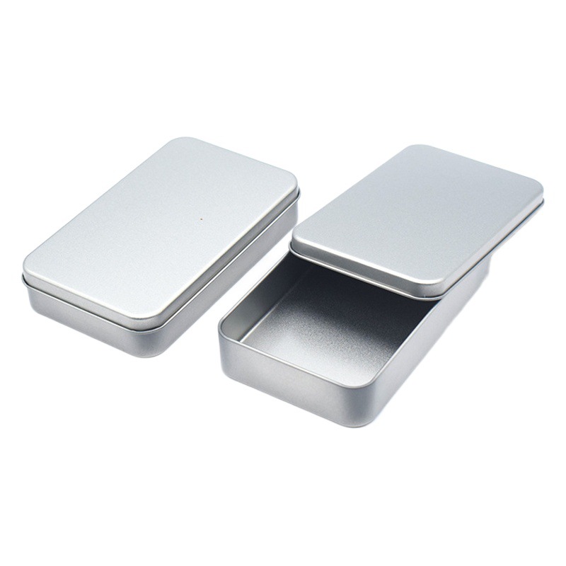 Sticker Storage Box Puzzle Card Stationery Packaging Cosmetic Foundation Brush Data Cable Key Bag with Lid Iron Box
