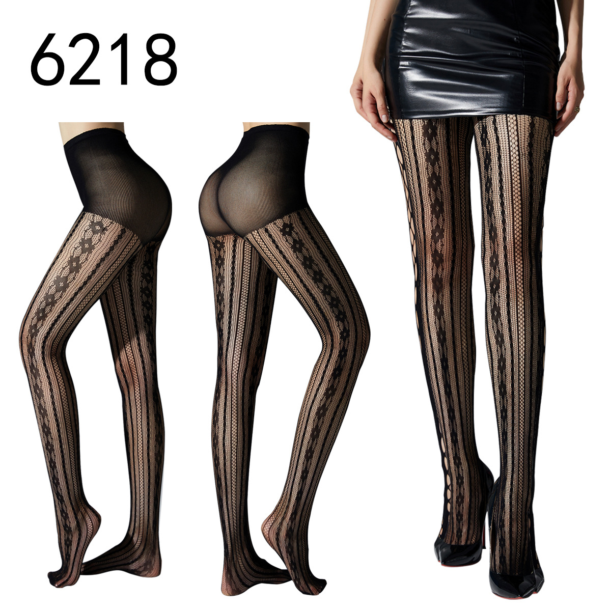 Picture of Internet Celebrating Halloween Nets Skull Spider Web Hollow Fishnet Stockings Pure White Silk Stockings Sexy Black Silk
