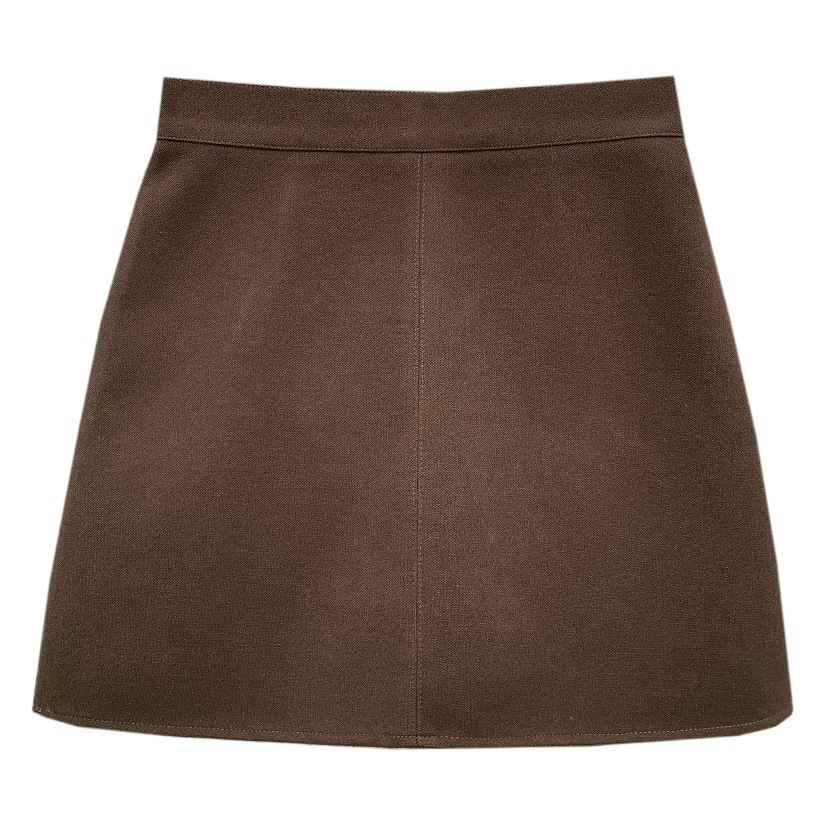 Woolen Skirt Women's Autumn and Winter Short High Waist Anti-glare A- line One-step Skirt Casual Korean-style Hip Short Skirt
