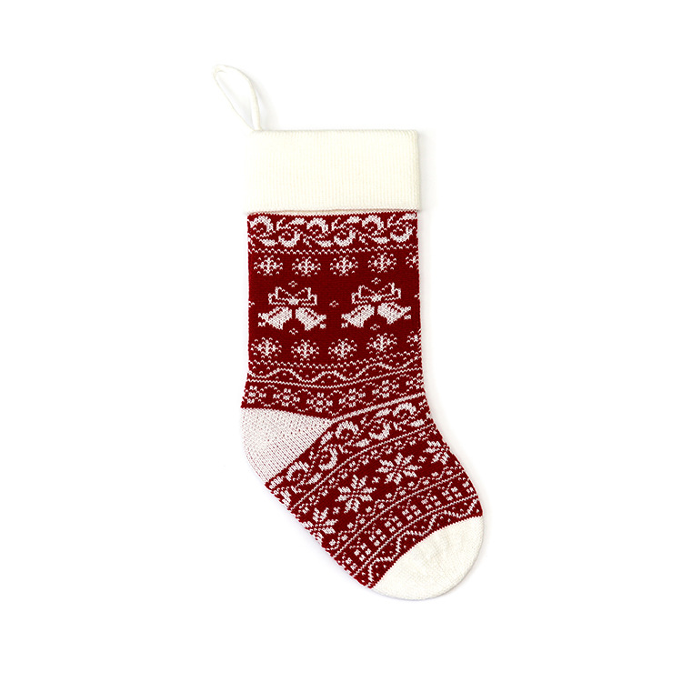 Picture of Amazon Cross-border New European and American Jacquard Wool Gift Bag Christmas Decoration Christmas Gift Bag Knitted Christmas Stocking