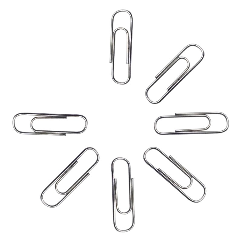 [3000 pieces of postage] silver paper clip nickel-plated silver cartoon paper clip 28mm paper clip paper clip